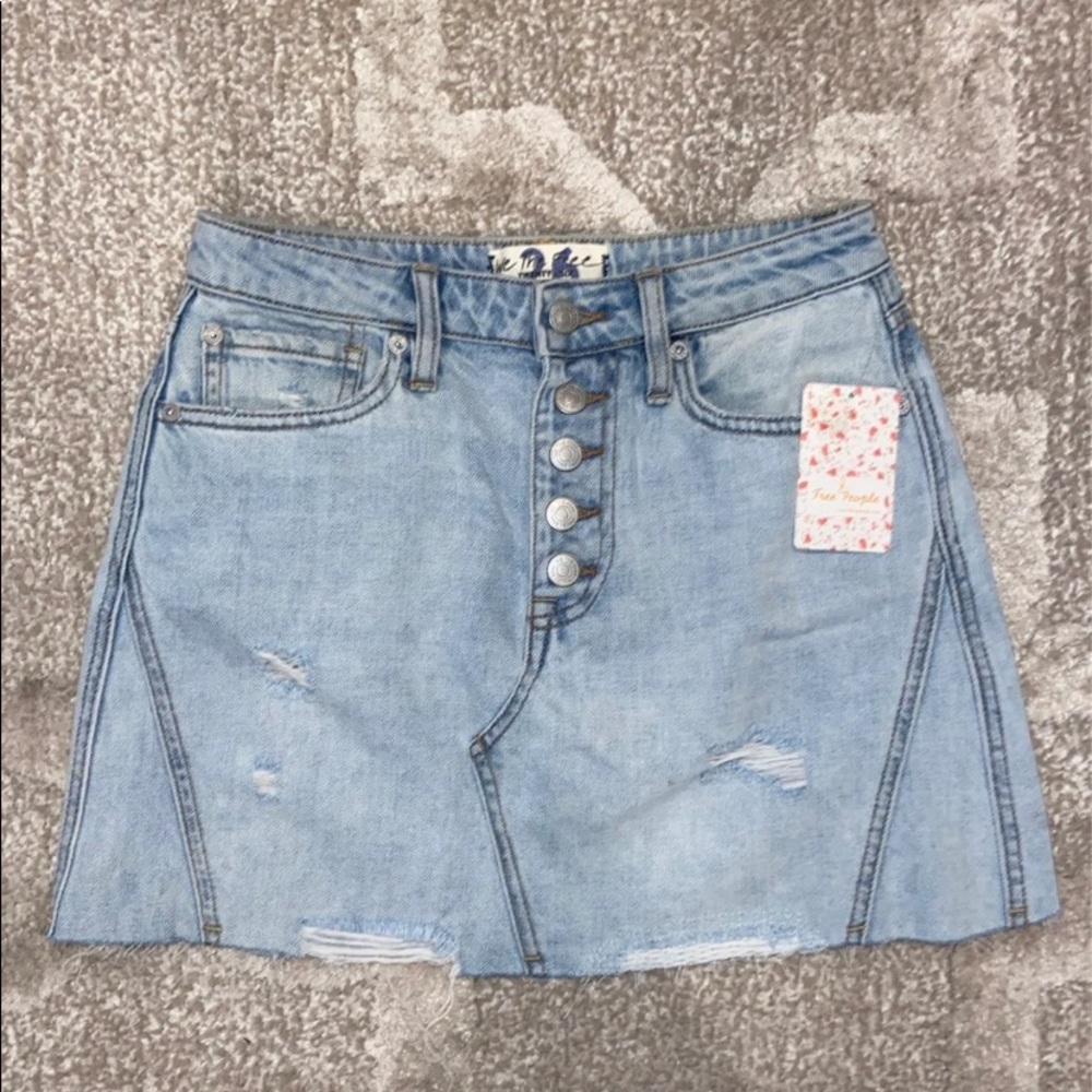 NWT Free People denim skirt